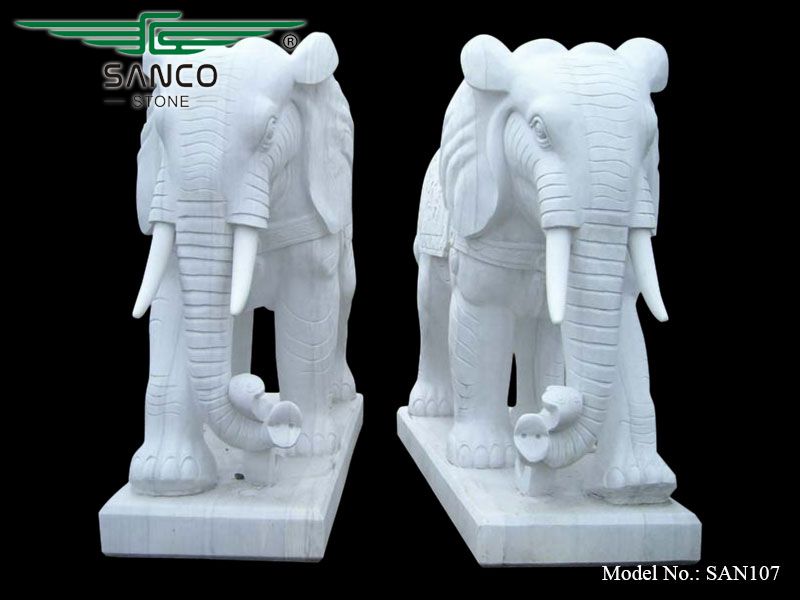 Paired Elephant Sculptures for Landscape