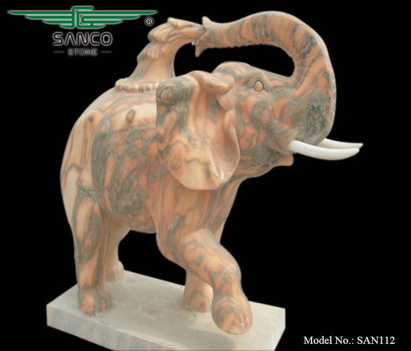 Decorative Marble Elephant Statue in Various Shapes