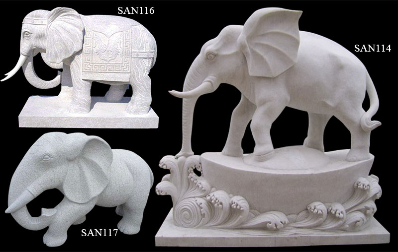 Natural Granite Elephant Statue for Garden