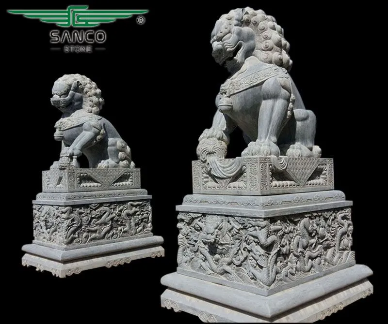 Exquisitely carved Chinese Lion Dog