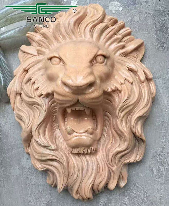 High Quality Marble Lion Head Statue