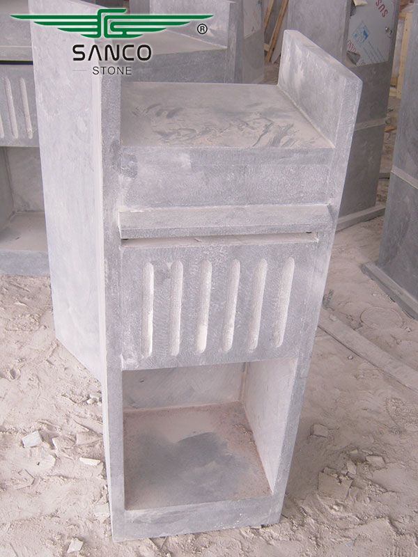 Natural Blue Limestone Cheap Mailbox for Garden