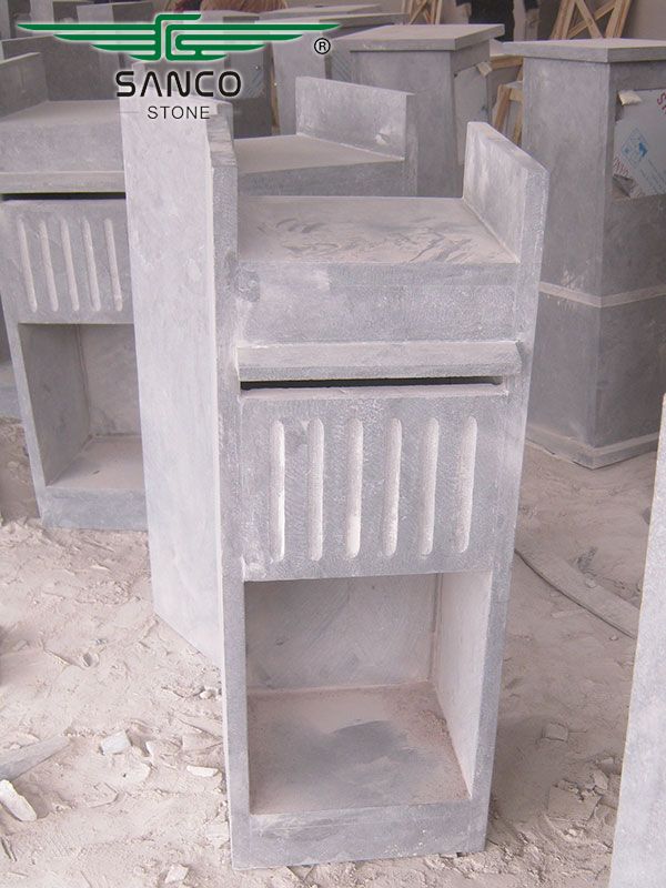 Natural Blue Limestone Cheap Mailbox for Garden