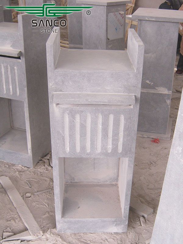 Natural Blue Limestone Cheap Mailbox for Garden