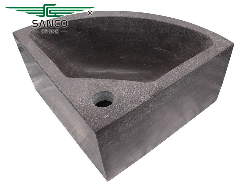 Customized Bluestone Triangle Corner Wash Basin