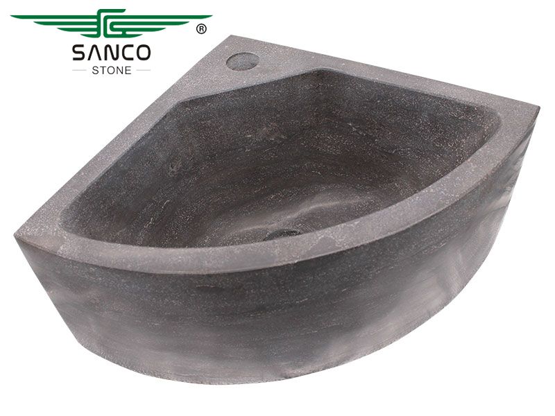 Customized Bluestone Triangle Corner Wash Basin