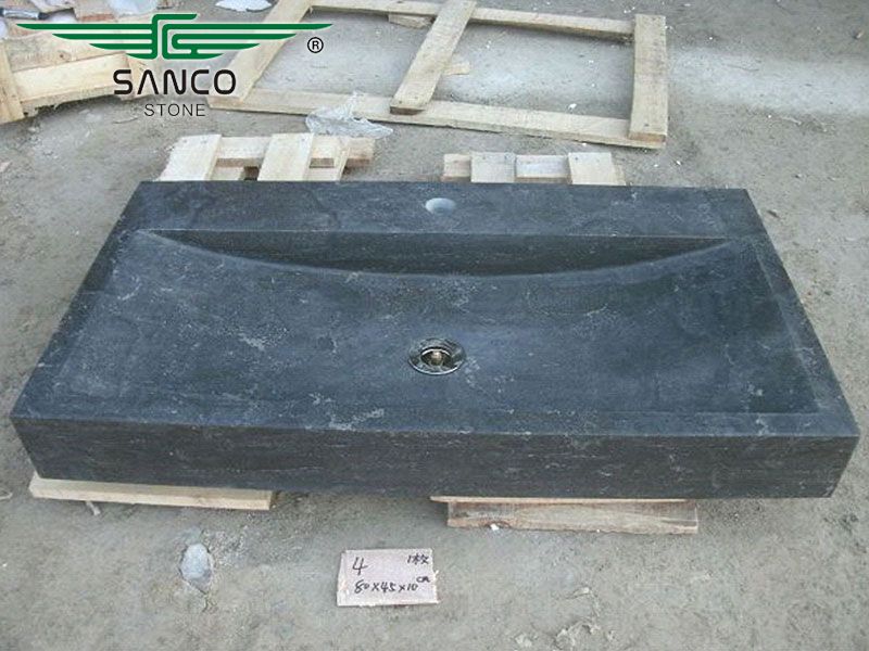 Rectangular Washbasin of Blue Limestone