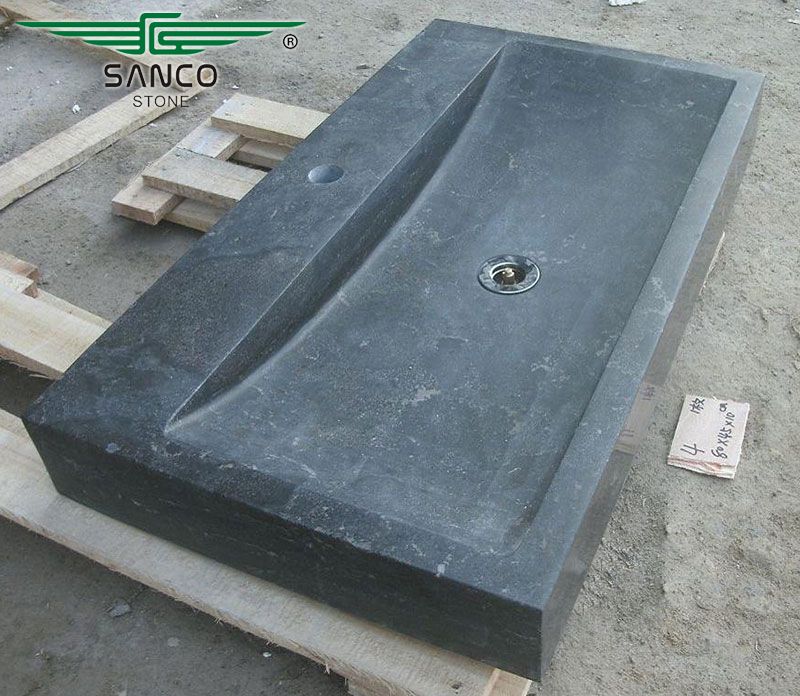 Rectangular Washbasin of Blue Limestone