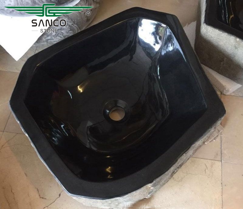 Bathroom Black Basalt Sink Wash Basin