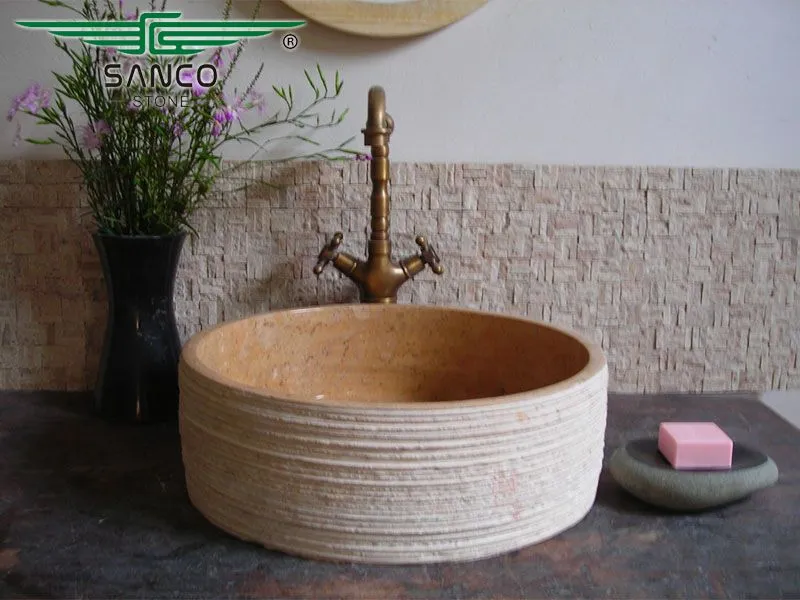 Limestone Sink Flat Wash Hand Vanity Basin