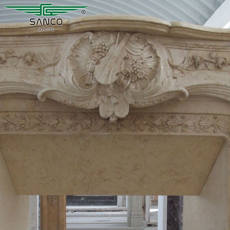 Freestanding Marble Fireplace Mantel Shelf