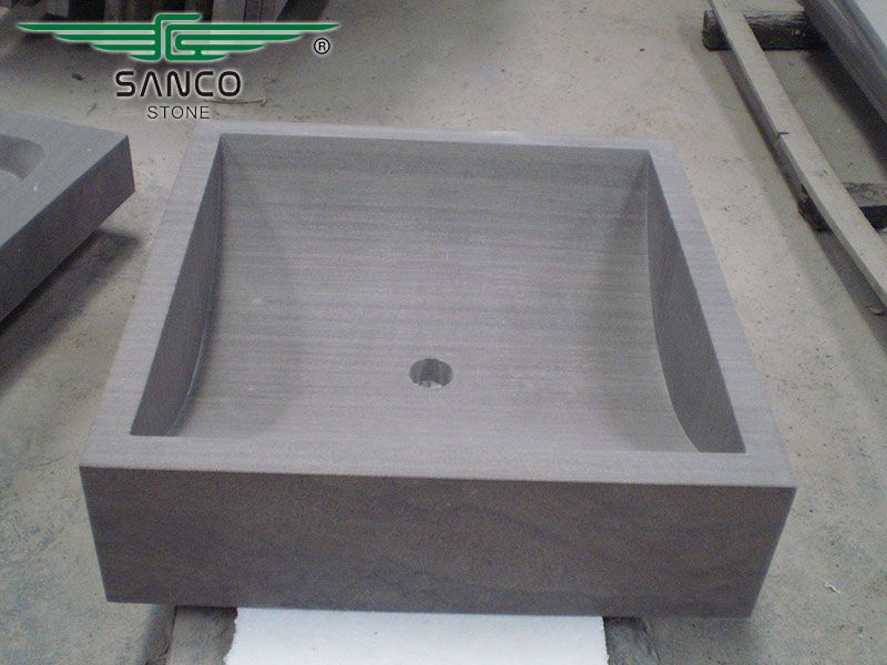 Wooden Sandstone Sink Washing Basin For Garden