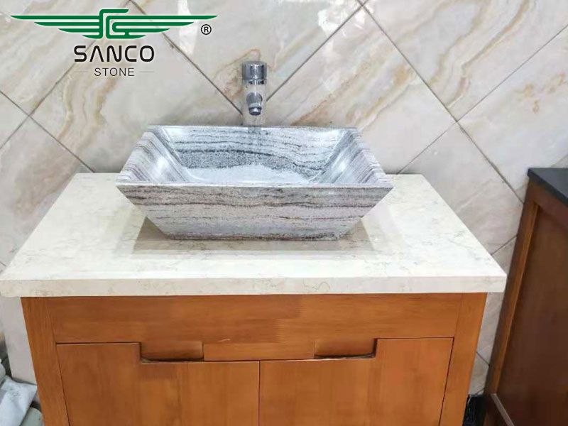 Above Counter Marble Vessel Lavatory Sink