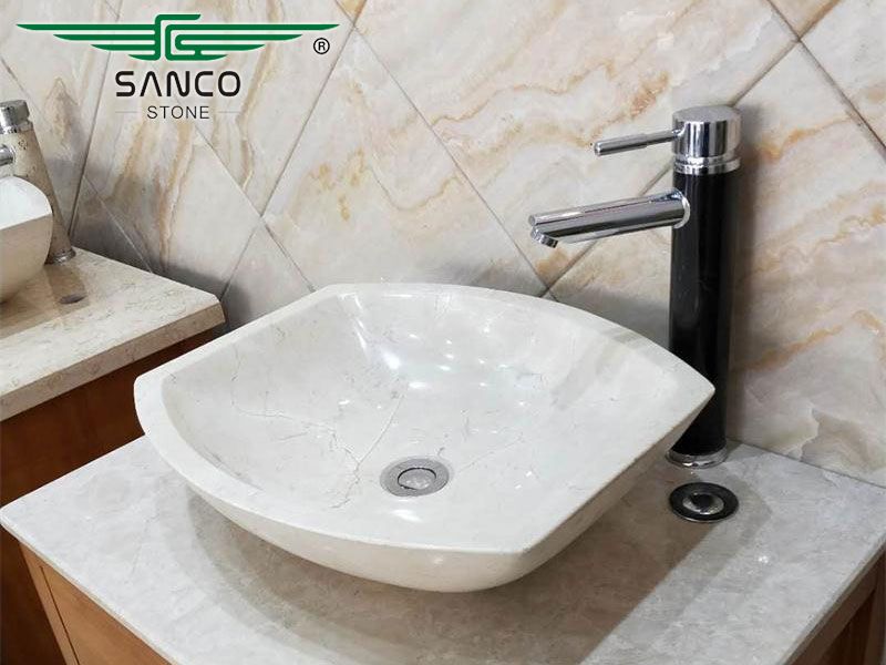 Single Washplane Sink Marble Wash Basin