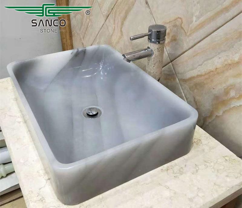 Natural Onyx Rectangular Wash Basin Design