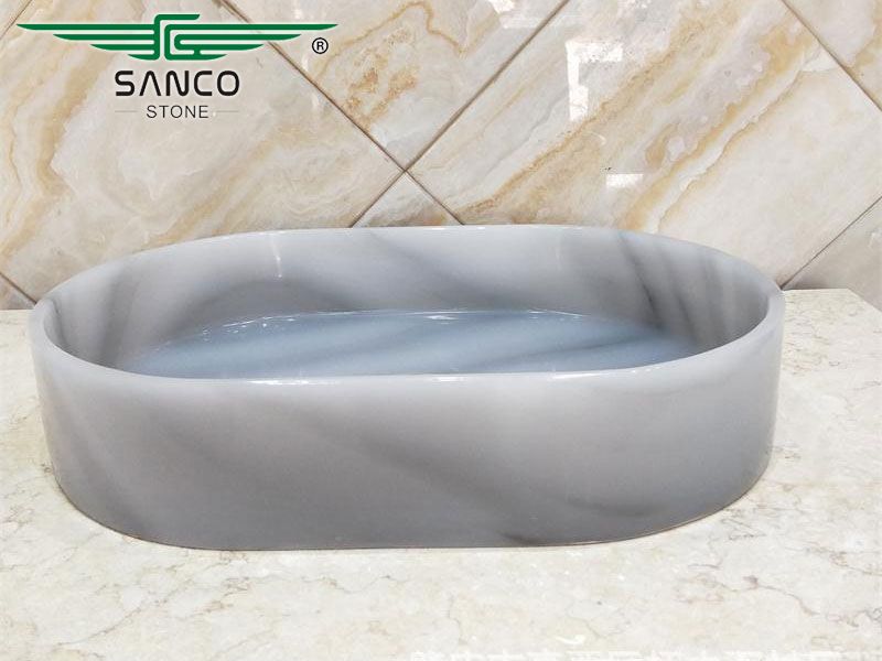 Best Price Square Shape Onyx Vessel Sink