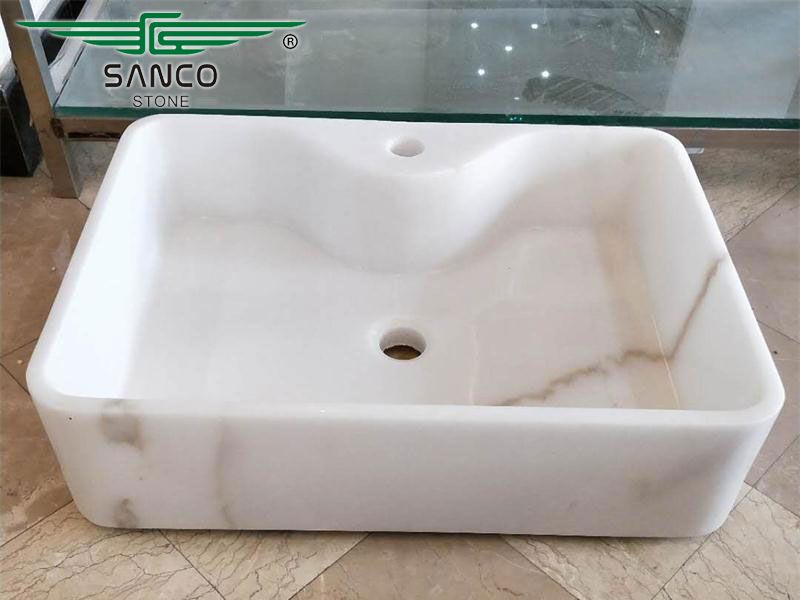 White Wash Vanity Basin Hotel Bathroom Sink