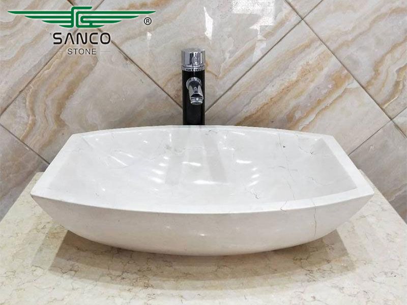 Single Washplane Sink Marble Wash Basin