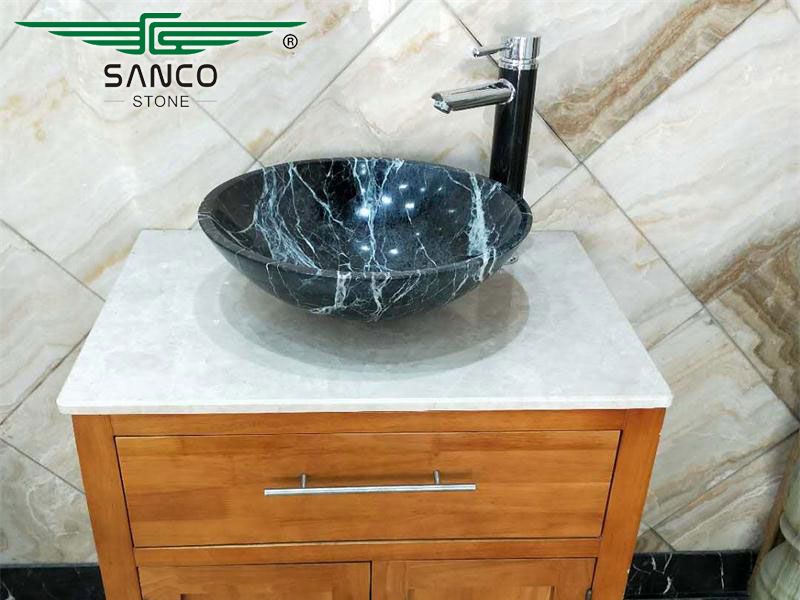 Sink Bowls Round Stone Hand Wash Basin