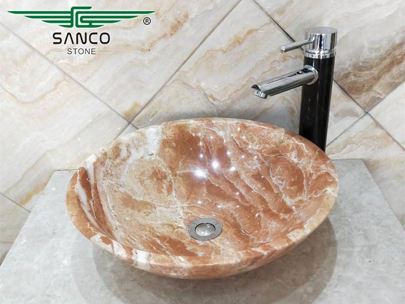 Marble Stone Bowl Sink Wash Hand Basin