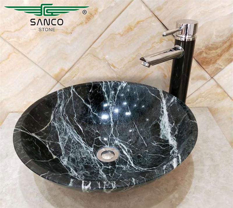 Sink Bowls Round Stone Hand Wash Basin