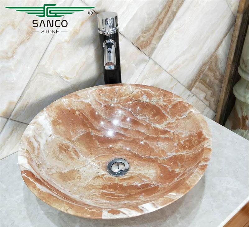 Marble Stone Bowl Sink Wash Hand Basin