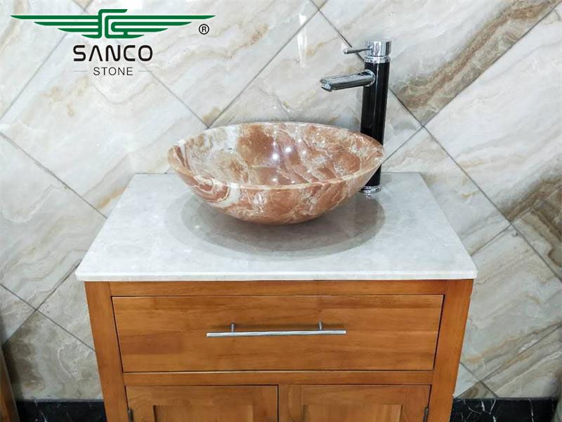 Marble Stone Bowl Sink Wash Hand Basin