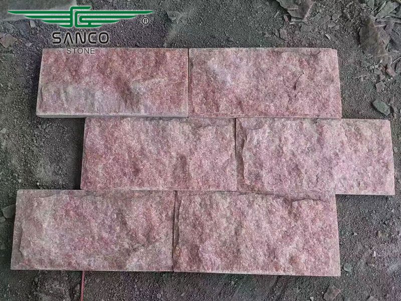 Red Quartz Mushroom Stone For Wall