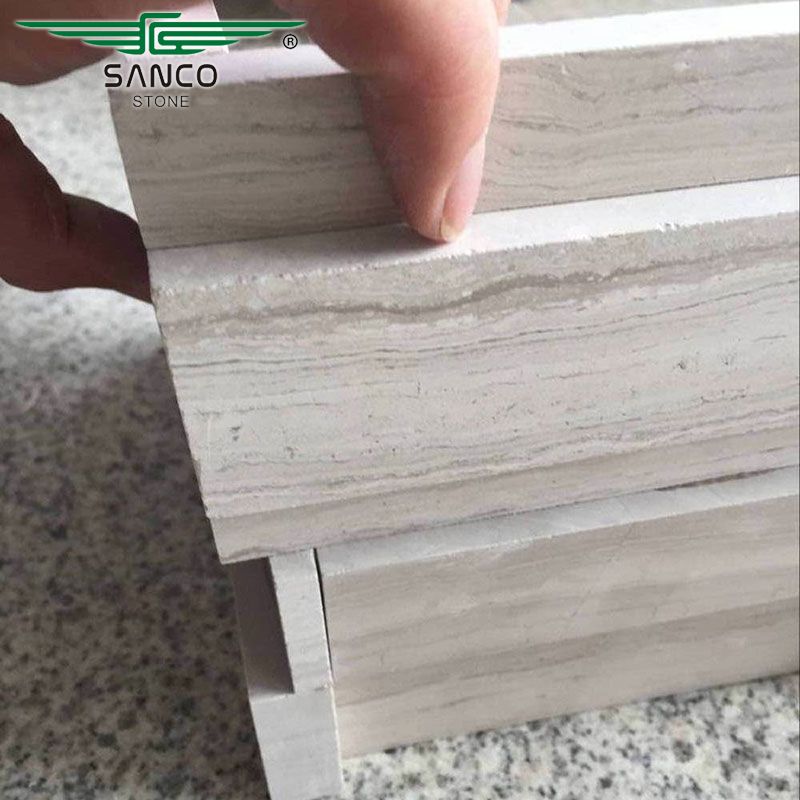 Wooden White 3D Honed Ledger Stone Corners