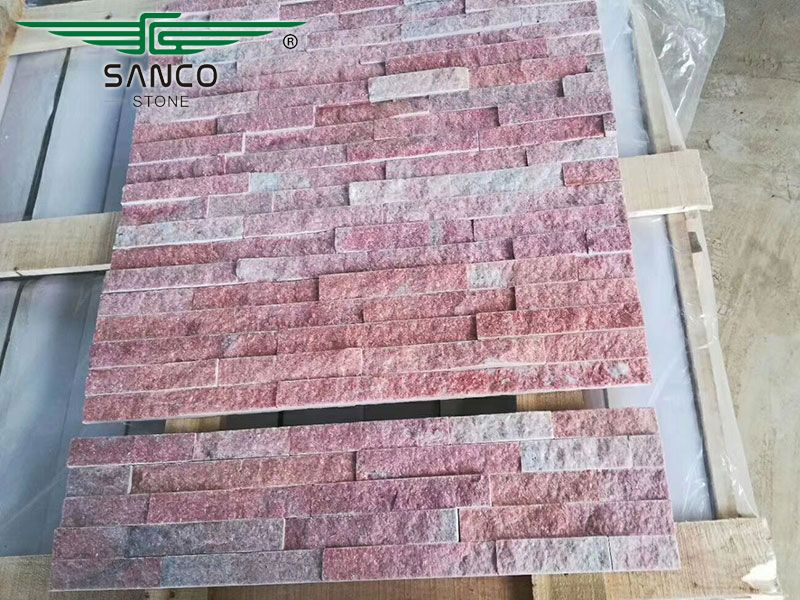 Beautiful Red Quartz Ledge Stone Veneer