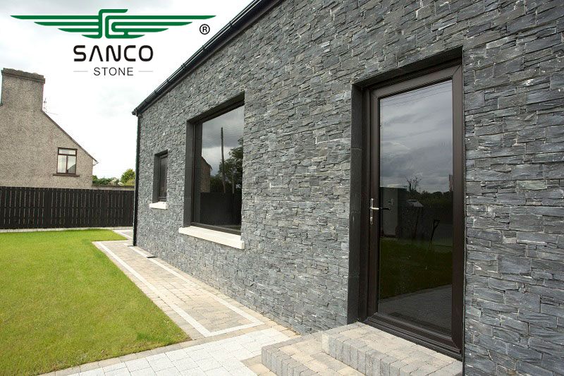 Black Slate Cladding For Exterior Walls