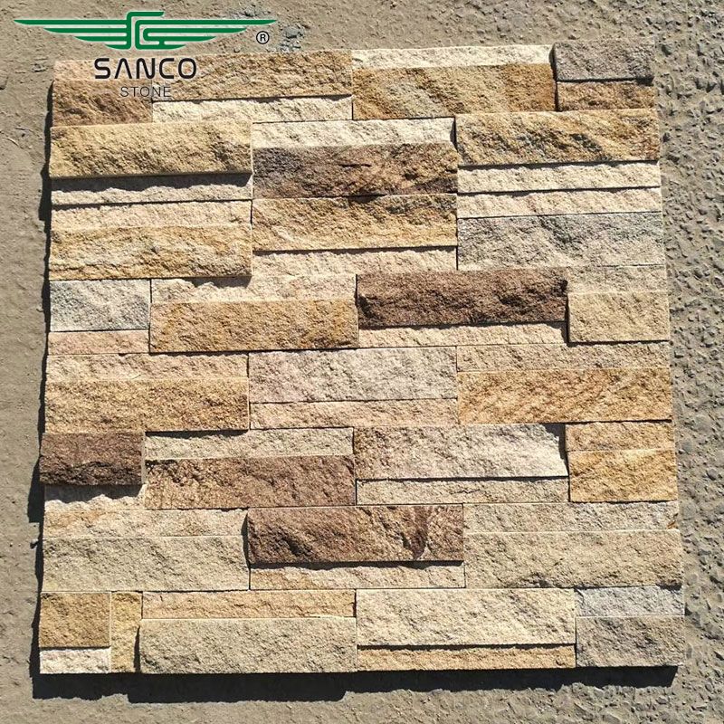 Yellowish-brown Sandstone Splitface Ledger Panel