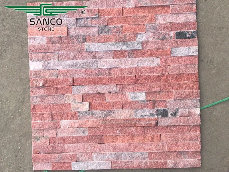 Beautiful Red Quartz Ledge Stone Veneer