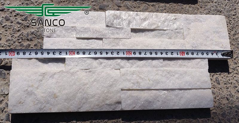 Rockmount Cosmic White Marble Ledger Stone