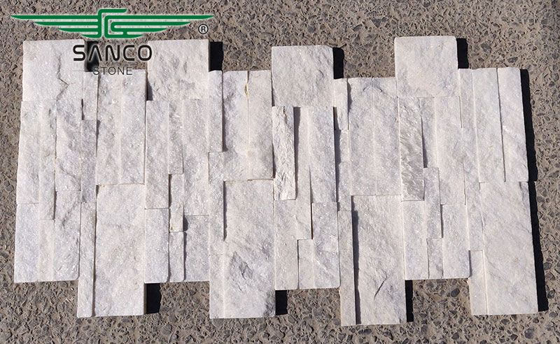 Rockmount Cosmic White Marble Ledger Stone