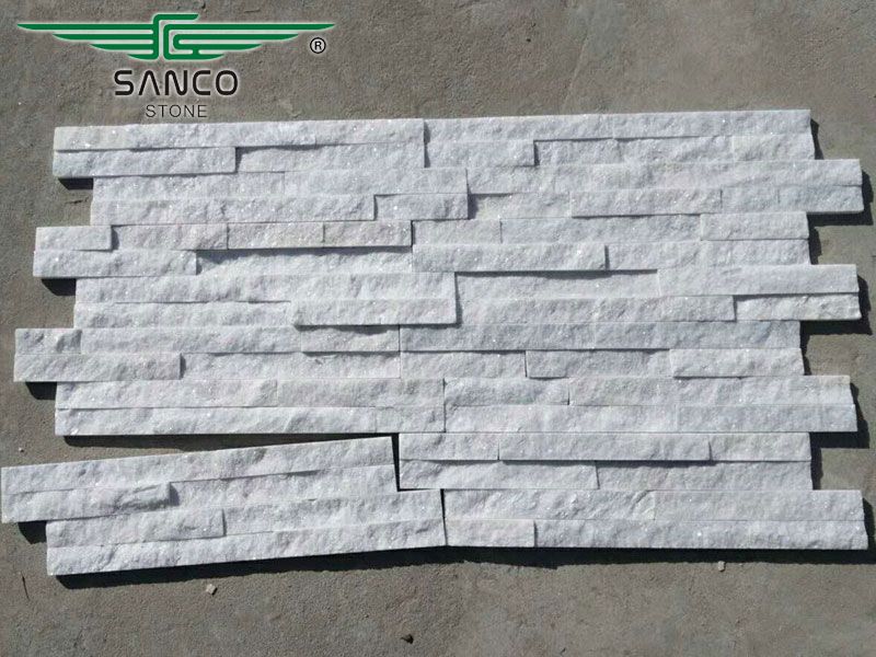 Cosmic White Stacked Stone Rockmount Veneers