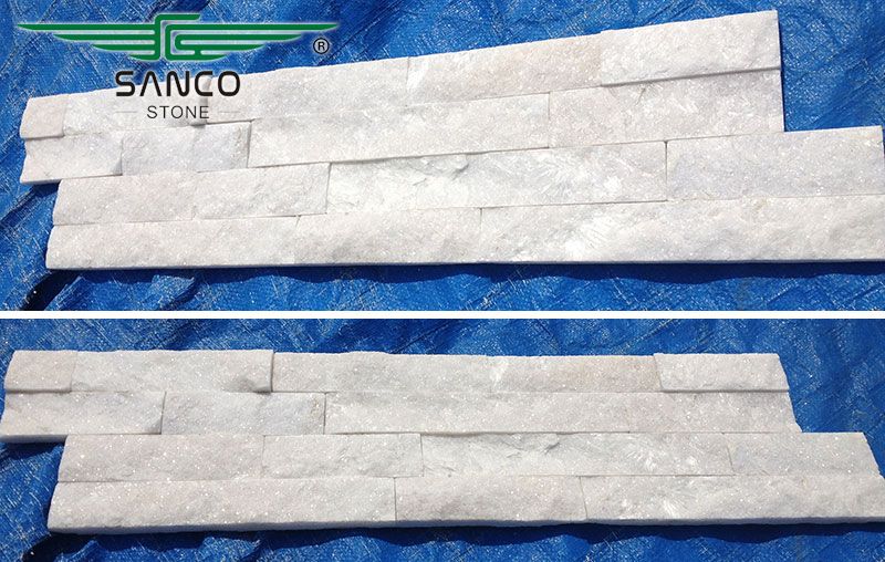 Cosmic White Stacked Stone Rockmount Veneers