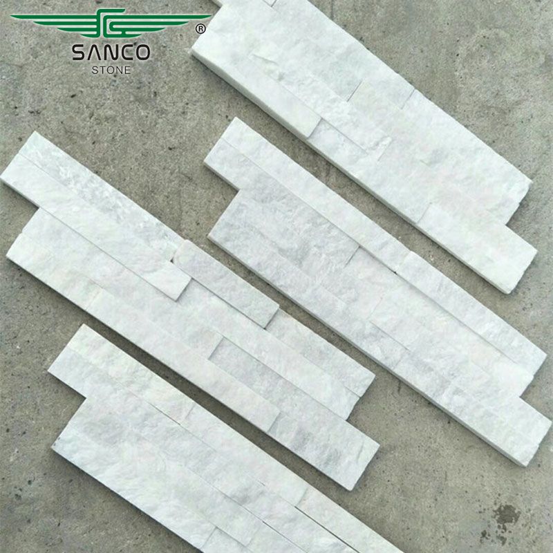 Cosmic White Stacked Stone Rockmount Veneers