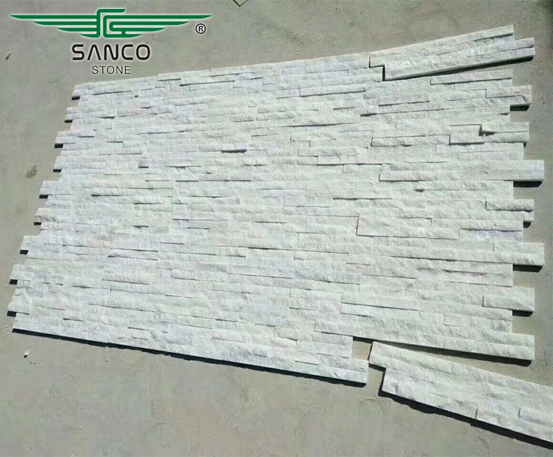 Cosmic White Stacked Stone Rockmount Veneers