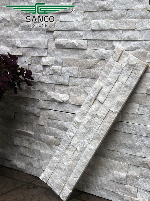 Glacier White Ledger Stone Panel  6