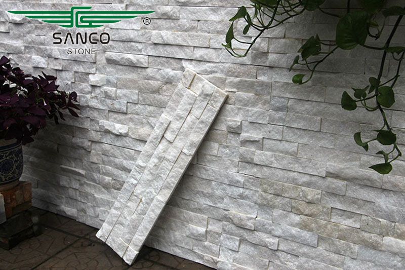 Glacier White Ledger Stone Panel  6