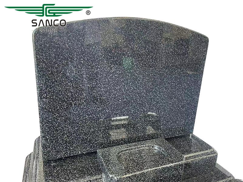 New Beida Dark Grey Granite Headstone