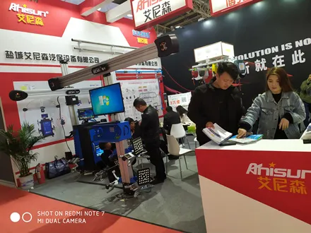 We are at the Beijing AMR Automobile maintenance equipment exhibition