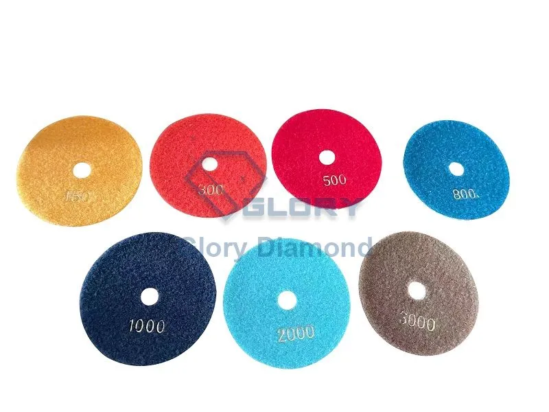 Wet polishing pads