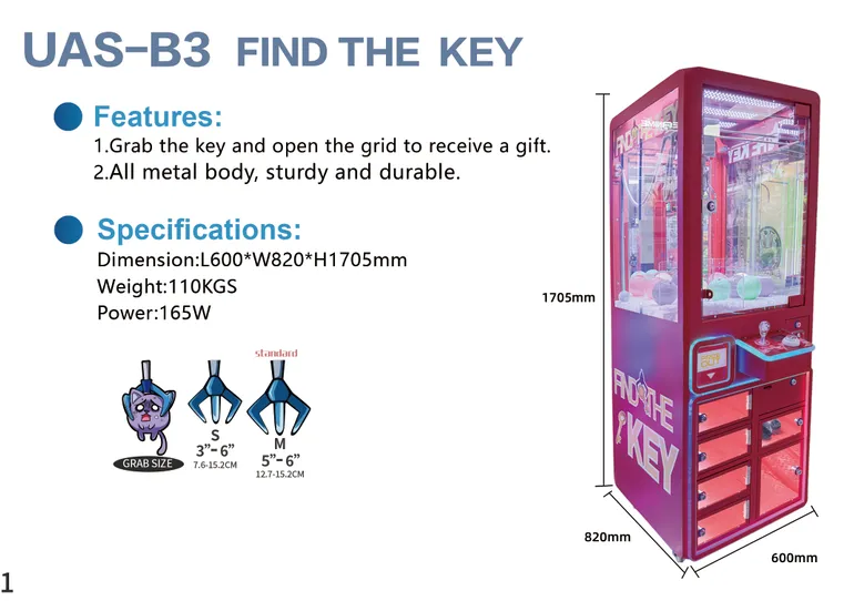 Find The Key Arcade Machine: Grab Key, Win Gifts