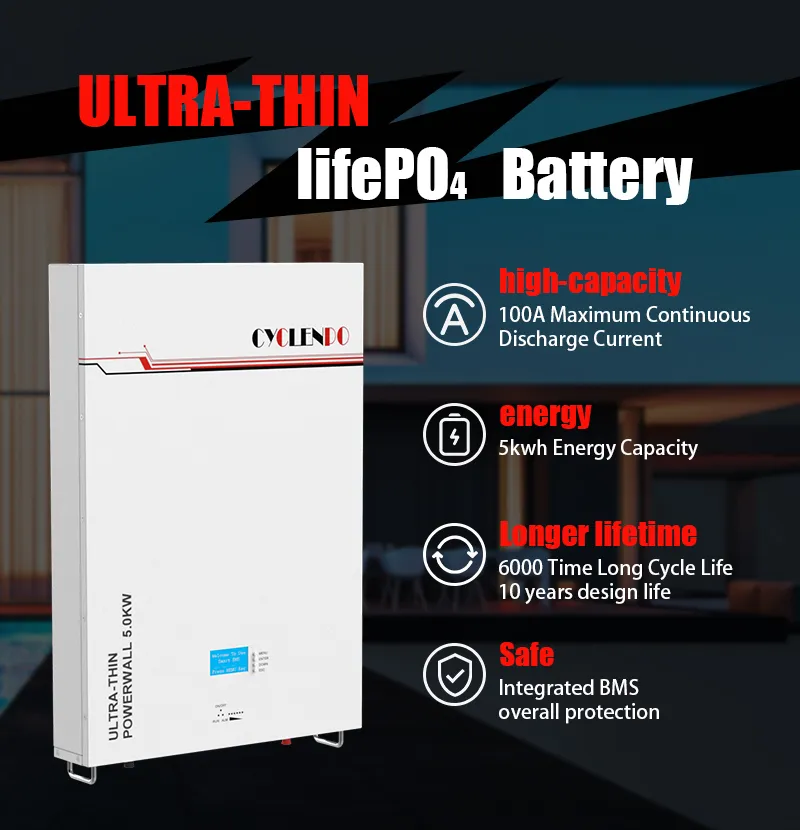 48v 100ah ultra thin lifepo4 battery