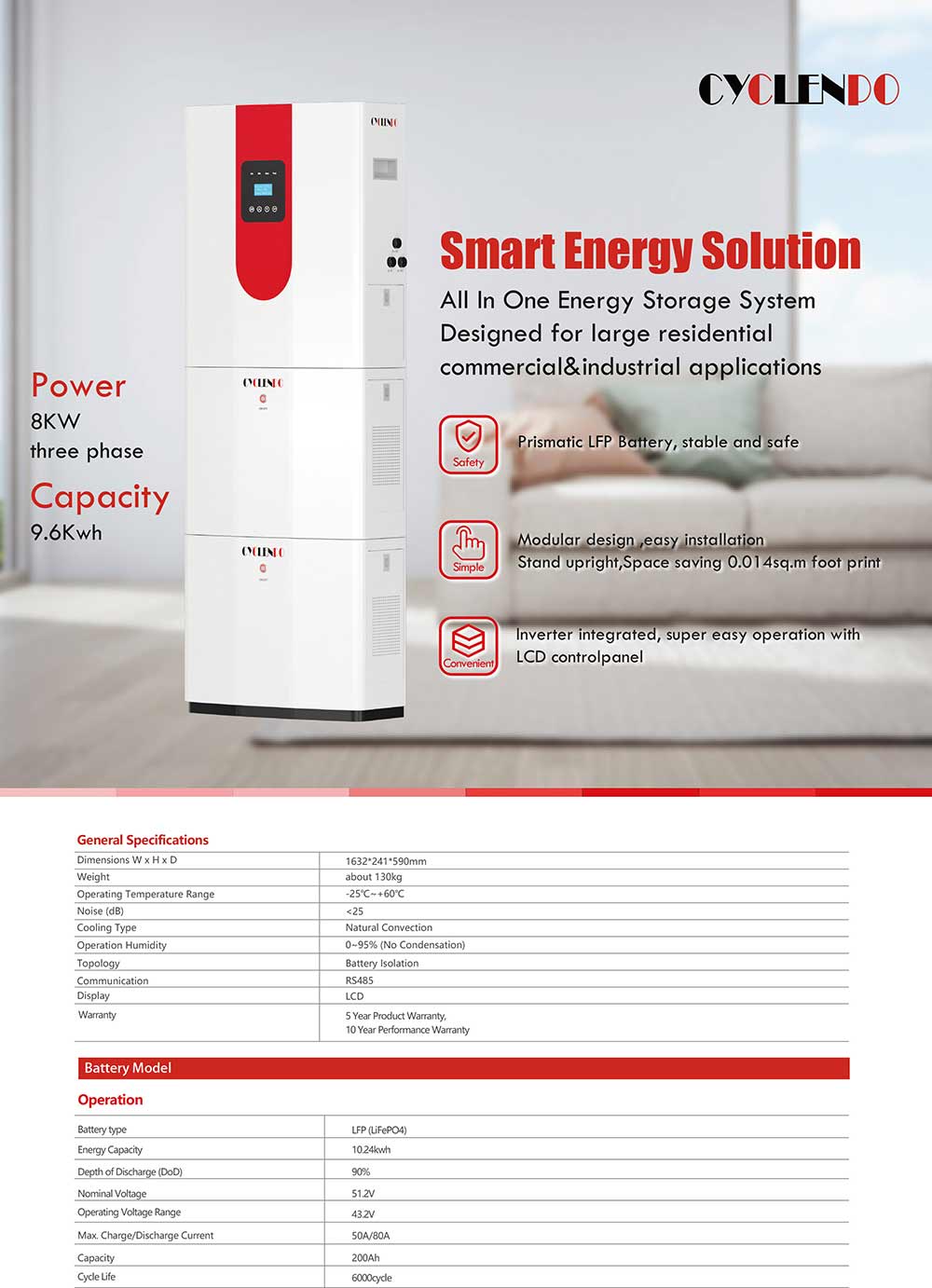 All-in-one residential energy storage system