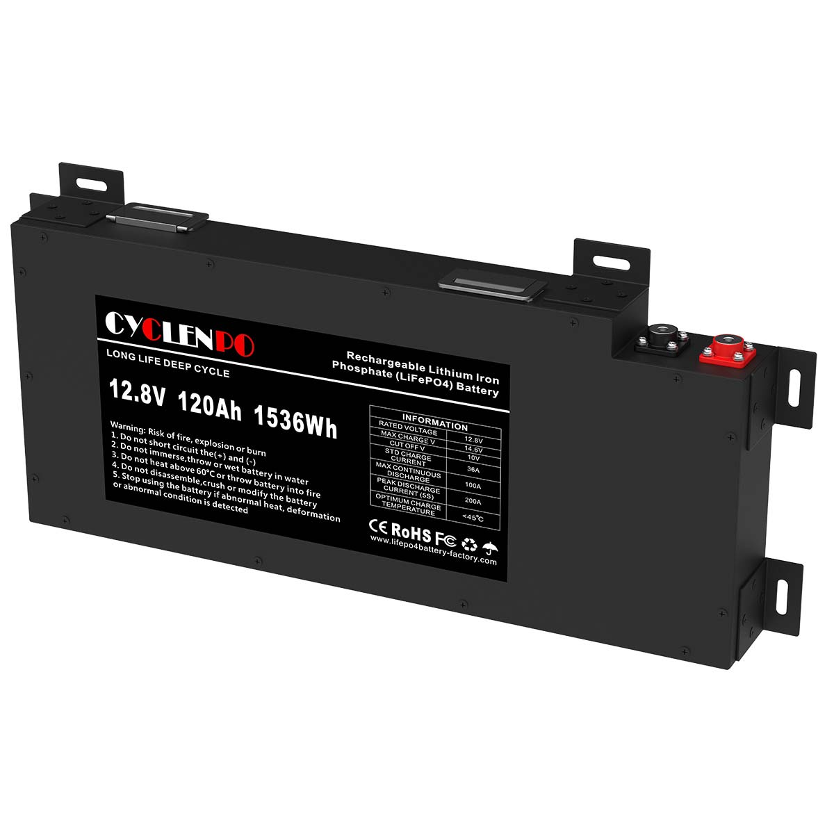 12v 120ah ultra slimline vehicle battery