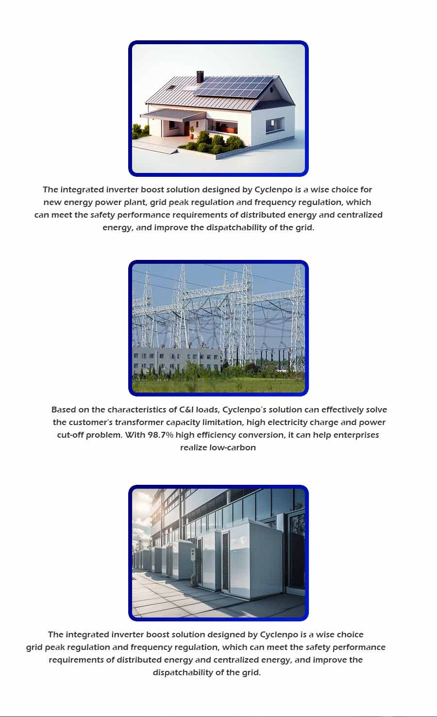 What is the role of energy storage cabinets?