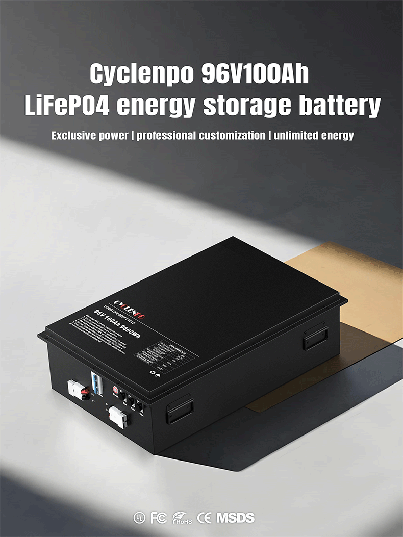Cyclenpo 96V Deep Cycle Battery100Ah LiFePO4 Battery